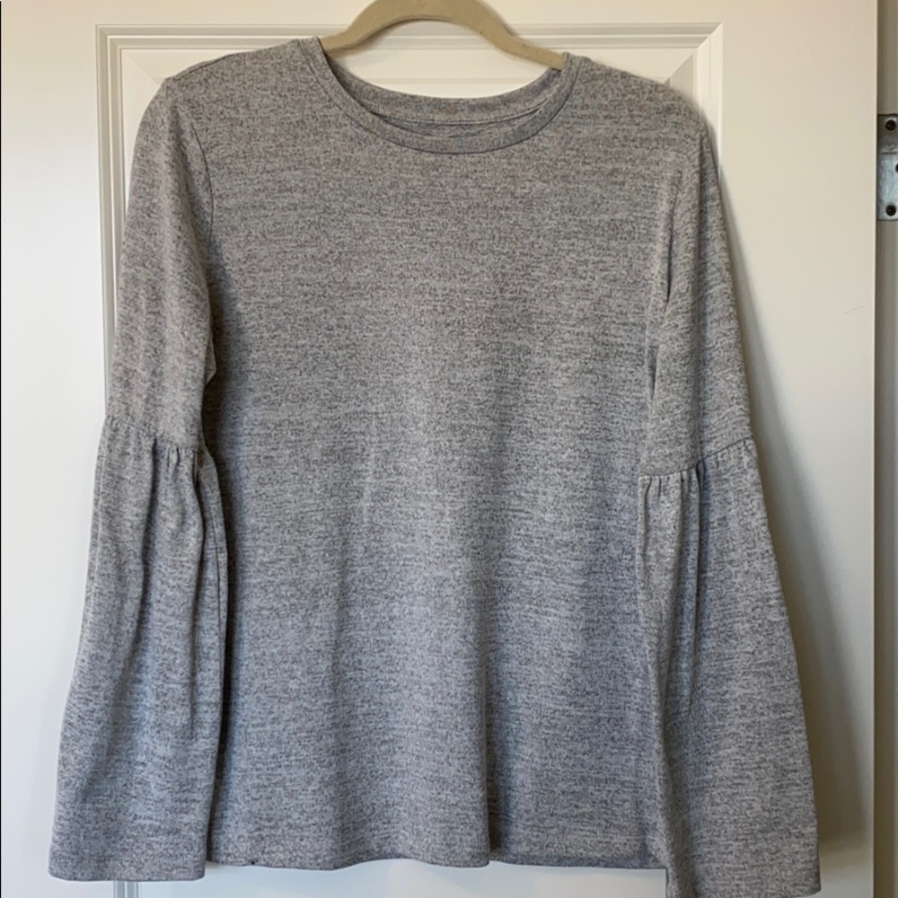 Alya Bell Sleeve Gray Blouse